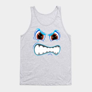 Mad Emoticon Smiley Face Shirt Bl Tank Top